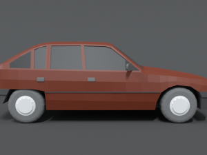low poly retro cartoon car 3D Modell