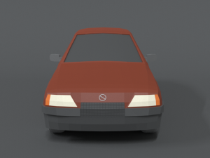 low poly retro cartoon car 3D Modell