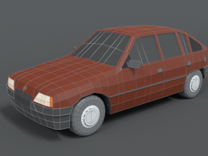 low poly retro cartoon car 3D Modell