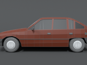 low poly retro cartoon car 3D Modell