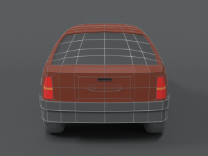 low poly retro cartoon car 3D Modell