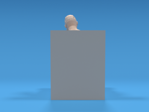 low poly kid sitting disappointed 3D Model