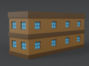 low poly cartoon school 3D मॉडल