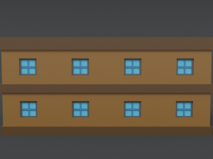 low poly cartoon school 3D मॉडल