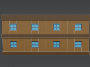 low poly cartoon school 3D मॉडल