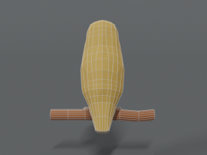 low poly cartoon barn owl Modelo 3D