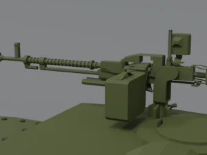 low poly cartoon isu 122s tank 3D Model