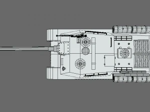 low poly cartoon isu 122s tank 3D Model