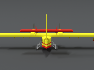 Low poly canadair cl 215 Model 3D