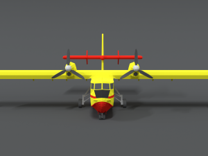 Low poly canadair cl 215 Model 3D