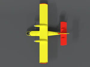 Low poly canadair cl 215 3D Model