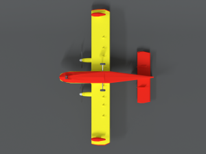 Low poly canadair cl 215 Model 3D