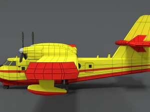 Low poly canadair cl 215 3D Model