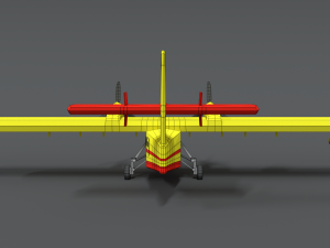 Low poly canadair cl 215 Model 3D