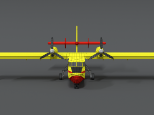 Low poly canadair cl 215 Model 3D