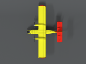 Low poly canadair cl 215 Model 3D