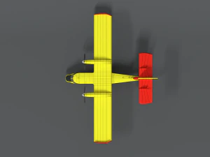 Low poly canadair cl 215 3D Model