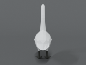 low poly cartoon swan Modello 3D