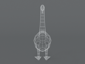 low poly cartoon swan Modello 3D