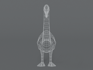 low poly cartoon swan Modello 3D