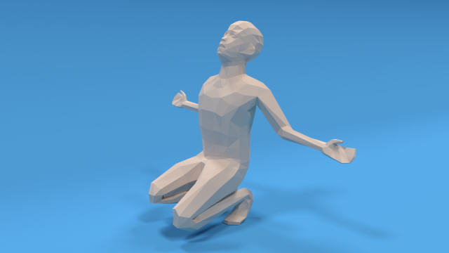 low poly desperate kid 3Dモデル .c4d .max .obj .3ds .fbx .stl .blend 