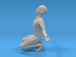low poly desperate kid 3Dモデル