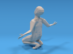 low poly desperate kid 3Dモデル