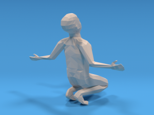 low poly desperate kid 3Dモデル