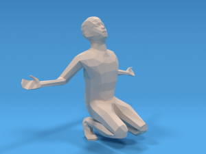 low poly desperate kid 3Dモデル
