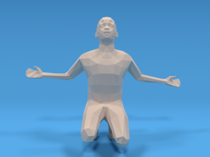 low poly desperate kid 3Dモデル
