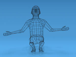 low poly desperate kid 3Dモデル