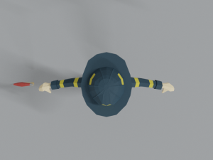 low poly cartoon firefighter Modelo 3D