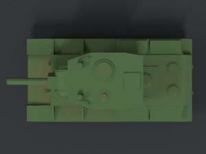 low poly cartoon kv 2 tank 3D Model