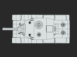 low poly cartoon kv 2 tank 3D Model