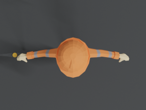 low poly cartoon street worker 3Dモデル