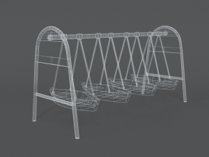 low poly cartoon luna park boats Modèle 3D