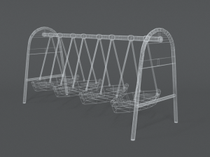low poly cartoon luna park boats Modèle 3D