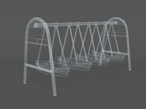 low poly cartoon luna park boats Modèle 3D