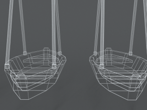 low poly cartoon luna park boats Modèle 3D