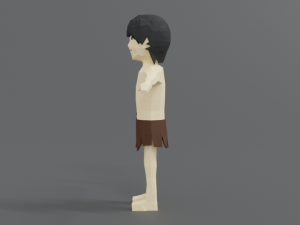 low poly cartoon tarzan 3D 模型