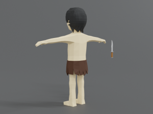 low poly cartoon tarzan 3D 模型