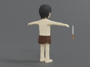 low poly cartoon tarzan 3D 模型