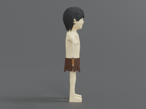 low poly cartoon tarzan 3D 模型