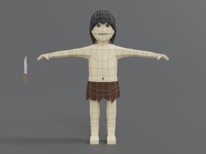 low poly cartoon tarzan 3D 模型