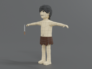low poly cartoon tarzan 3D 模型