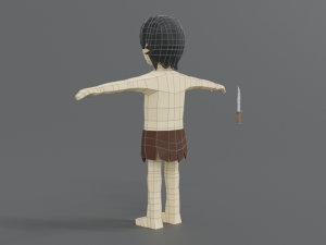 low poly cartoon tarzan 3D 模型