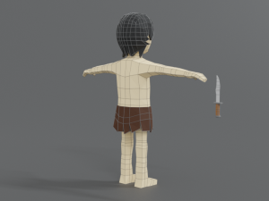 low poly cartoon tarzan 3D 模型