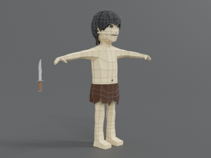 low poly cartoon tarzan 3D 模型