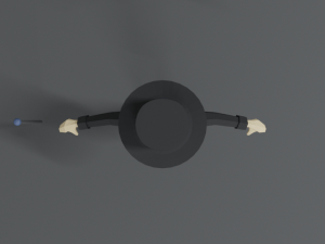 low poly cartoon tall hat man Modèle 3D