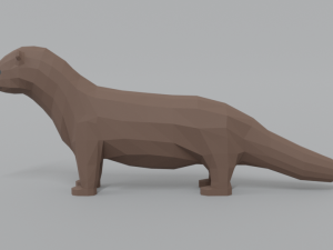 low poly cartoon mink low poly cartoon mink Model 3D